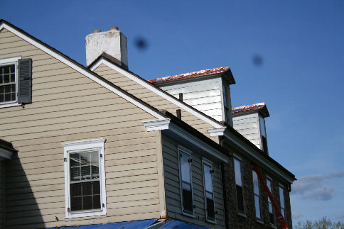 copper standing seam dormer roof