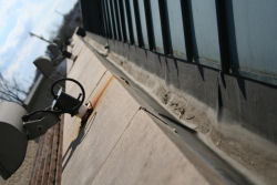 portico gusset before cool roof repairs