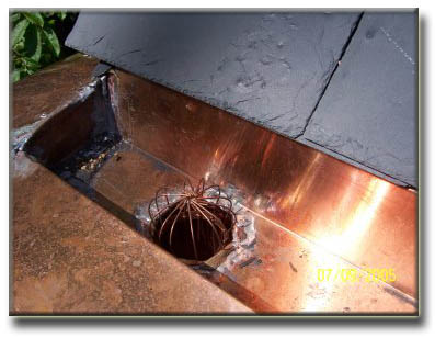 Vermont Slate Copper Trough Gutter