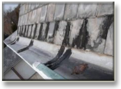 PA Slate Failed attempt at sealing leak with "Muck"