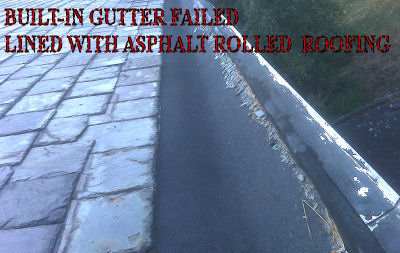 Yankee Gutter lined with Asphalt Rolled Roofing
