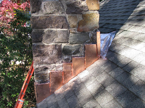 asphalt shingle roof copper flashing