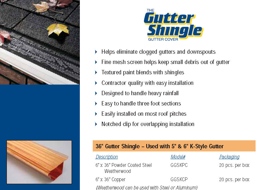 Gutter Shingle Gutter Screen that works!