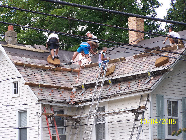 Vermont Slate Roof in Progress